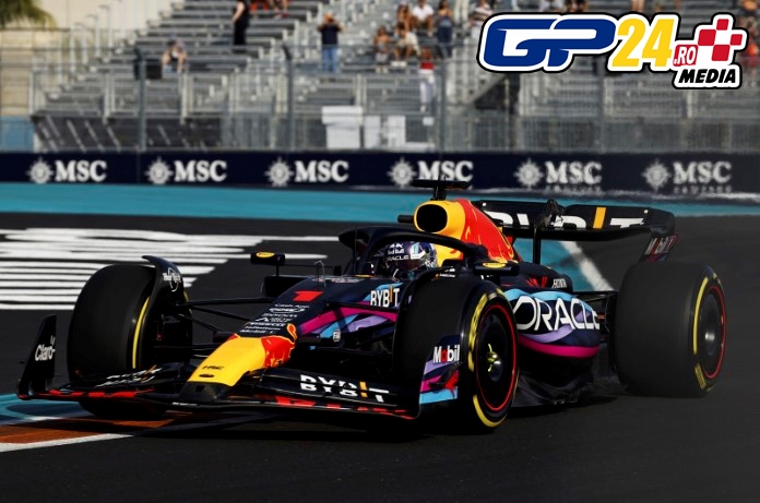 F1 Miami: Max Verstappen este primul în FP3 în fața lui Charles Leclerc